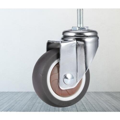 1.25 small furniture rubber chair casters Rubber Wheel to Protect the Floor or Carpet from Scratches