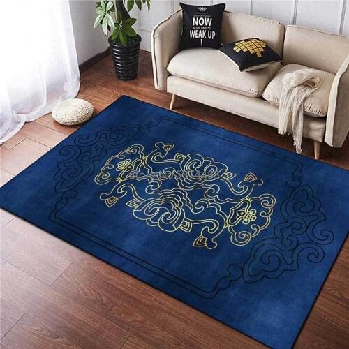 200*300cm Simple Palace Frame New Chinese Style Red Blue Gold Living Room Bedroom Bedside Carpet Floor Mat Customization