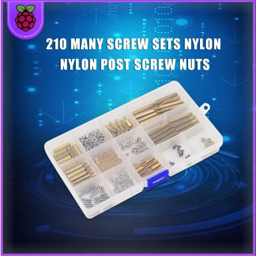 210 pcs lot Screws Kits Copper Nylon Column Screw Nuts Suitable for all kinds of Raspberry Pi 3/3B/4 Project RPI116