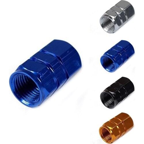 4 Pieces Of Aluminum Tire Valve Hexagonal Wheel Valve Stem Cover Automobile Tire Valve Cover Suitable For American Valve Cars