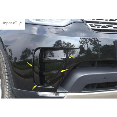 Lapetus Accessories For Land Rover L462 Discovery 5 2017 - 2020 ABS Front Fog Lights Lamp Eyelid Eyebrow Molding Cover Kit Trim