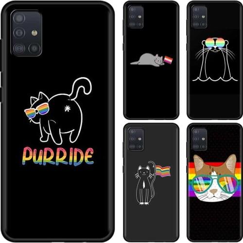Cat The LGBT Pride Flag TPU Phone Case For Samsung Galaxy A51 A12 A21s A50 A71 A31 A52 A32 5G A72 A30 A11 A10 A02s A70 A41 Cover