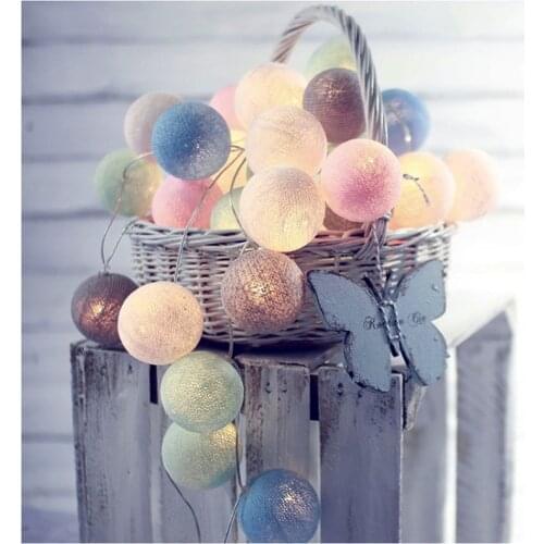 Colorful Ball Lamp String Led Lights Girl Heart Romantic Fariy Lights for Birthday Bedroom Room Christmas Decoration Gift