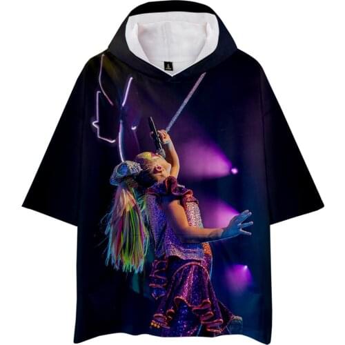 Hot Sale 3D JOJO SIWA Hooded T Shirts Women Men Tops Popular Short Sleeve Hip Hop t-shirt Casual Girls Cool Summer T-Shirt