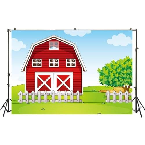 HUAYI Photo Background Newborns Baby Shower Birthday Photography Backdrops Barn Farm Custom Studio Photobooth Backdrop XT-7708