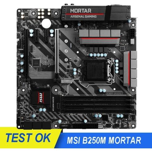 For MSI B250M MORTAR Motherboard LGA 1151 DDR4 PCI-E 3.0 Desktop MSI B250 Mainboard Intel B250 CPU 64GB DDR3 Micro ATX Used