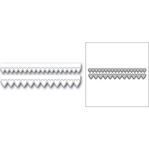 New Stitched Hearts Lace Border 2020 Metal Cutting Dies for DIY Scrapbooking and Card Making Decorative Embossing Craft No Stamp