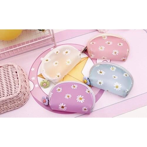 Flower style mini coin purse cosmetic bag simple and leisure coin bag