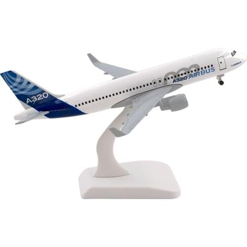 20cm Aircraft Airbus A320 Prototype with Landing Gear Alloy Plane Model Toys Decoration Children Kids Gift for Collection