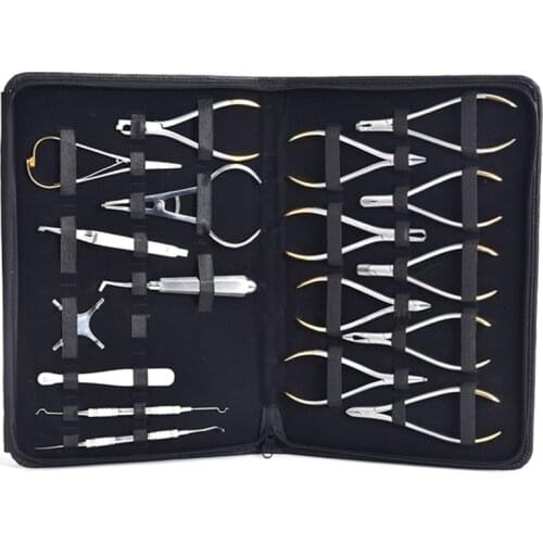 Dental Orthodontics Instruments Set Ring Retractable Bracket Locator Subalong Pliers Retractors