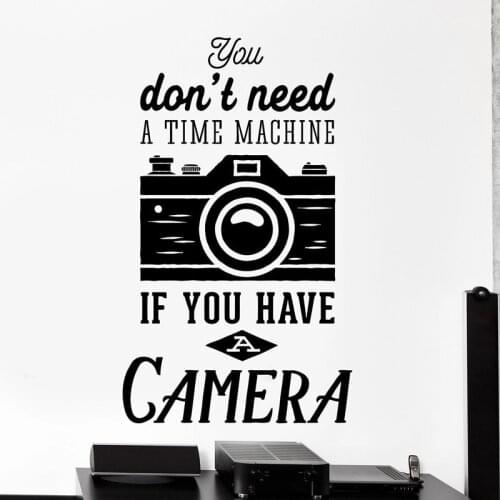 Camera Wall Sticker Photo Gallery Studio Personalized Slogan Photographer Home Living Room Bedroom Decoration Vinyl Decal Gift 5