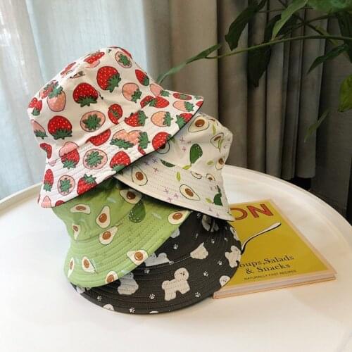 2021 New Cotton Fishing Hat Women Men Hip Hop Cap Couple Maple Vegetable Panama Bucket Hat Sun Flat Top Fisherman Hats Caps