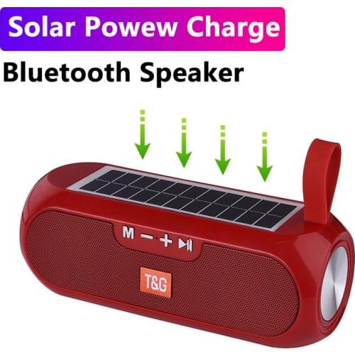 Portable Wireless Bluetooth Speaker 3D Stereo Column Music Center Box Solar Power Bank Boombox Waterproof USB AUX FM Super Bass