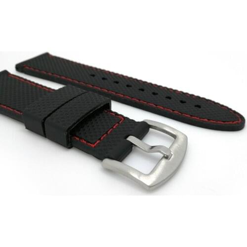 Silicone Watch Strap Diver Watch Band Rubber Wrist Watch Bracelet 18/20/22mm with Stainless Steel Buckle Clasp