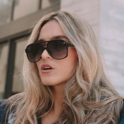 Retro Oversized Aviation Polarized Sunglasses Men Women 2021 Vintage Driving Sun Glasses Black Pilot Eyeglasses Brand Designer