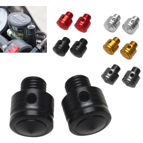 Motorcycle Aluminum Universal M10*1.25mm Mirror Hole Plug Adapter Bolt Screws Caps Covers