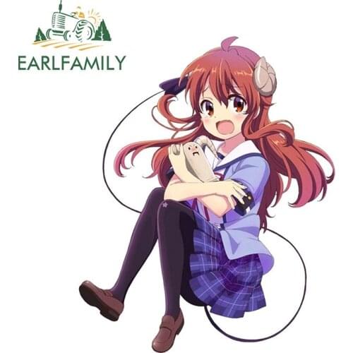 EARLFAMILY 13cm x 10.5cm for Yoshida Yuuko Girl Vinyl Decal Laptop Motorcycle RV Windshield Snowboard Scratch-proof Car Stickers