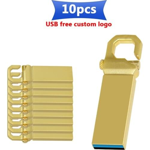 Bulk 10pcs free Personalize logo Pen Drive Real capacity 64GB 32GB 16GB 8GB Waterproof Usb Flash Drive Usb Stick For PC USB 3.0