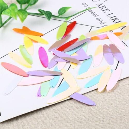 10 * 40mm Pvc Long Oval Large Sequins For Women Dress Dance Dress Hat Earring Handmade Loose Sequins Paillette Diy Accessories