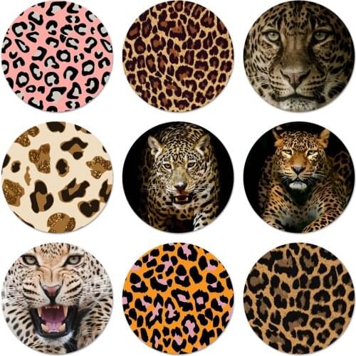 58mm leopard tiger Badge Brooch Pin Accessories For Clothes Backpack Decoration gift