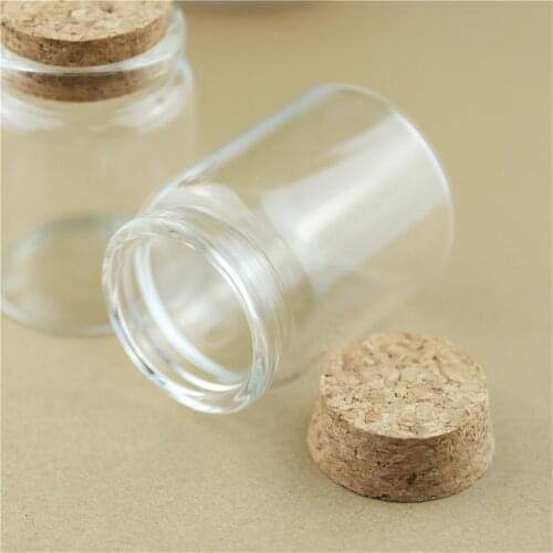 2 pcs/lot 47*60mm 60ml Glass Bottles Stopper Glass Jars Cork Spicy Storage Candy Containers spice storage Jars Vials Test Tube