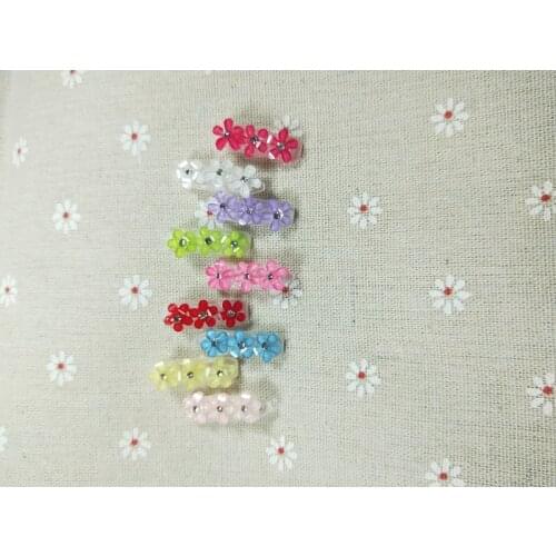 2pcs Fresh and sweet flowers hair clip pet dog headdress dog hair accessory puppy hairpin