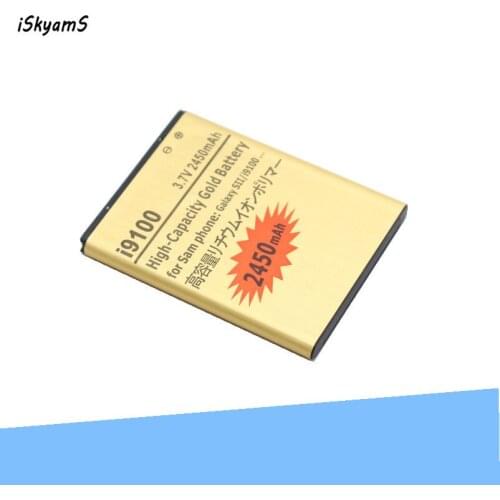 20pcs/lot 2450mAh EB-F1A2GBU EBF1A2GBU Gold Replacement Battery For Samsung Galaxy SII S2 I9100 I9103 i9050 B9062 I9108 M340S