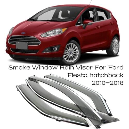 4pcs Blade Side Windows Deflectors Door Sun Visor Shield For Ford Fiesta hatchback 2010-2018