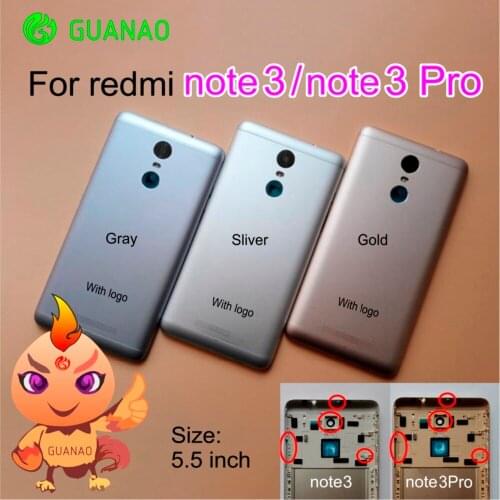 5.5" For xiaomi Redmi Note3 Plastic Protector for Xiaomi Redmi Note 3 Pro Battery cover Back Cover for Redmi Note 3pro Housing