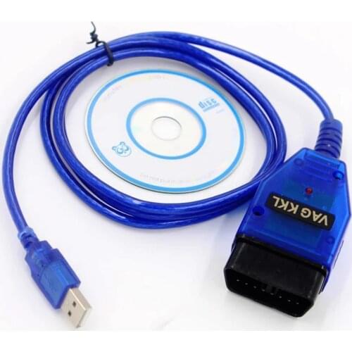 VAG-COM KKL 409.1 OBD2 USB Cable Scanner Scan Tool for Audi VW SEAT Volkswagen Auto Full support of KW 1281 and KW 2000
