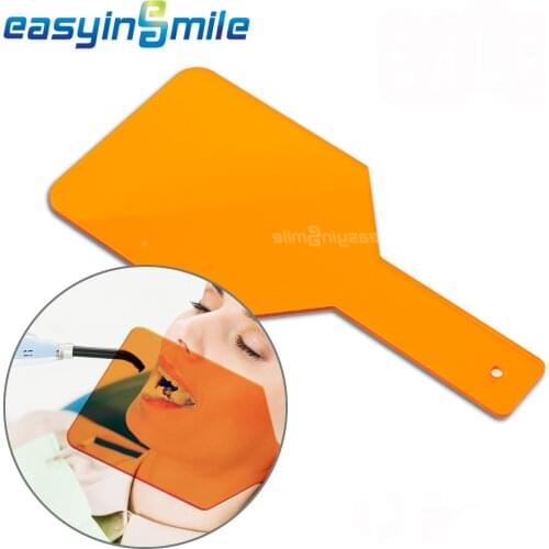 EASYINSMILE Dental Shield Hand-Held Protective Paddle For Curing Light Filter Plate Eye-protective Board Dentistry Tools
