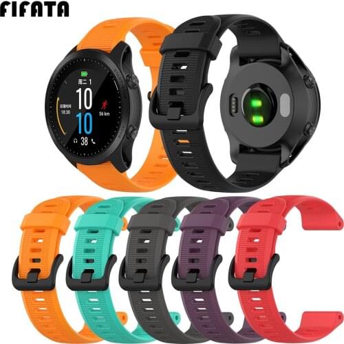 FIFATA 22MM Silicone Reinforce Watch Strap For Garmin Fenix 6/Fenix 5/Fenix 5 Plus Smart Band For Forerunner 945 Sport Watch