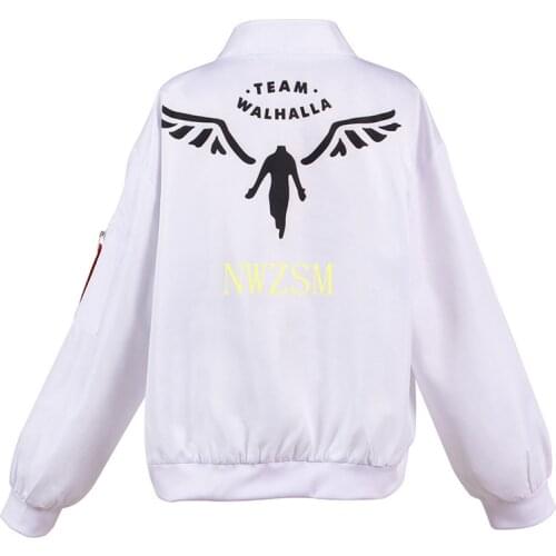 Tokyo Revengers Hanemiya Kazutora Cosplay Costumes White Coat Valhalla Uniform Baseball Coat Mikey Draken Halloween Kids Adults