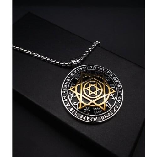 2021 European And American Fashion Mens Necklace Pendant Accessories Personality Six Star Student Sweater Chain