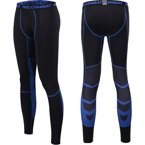 Men Running Tights Pro Compress Pants Men GYM Training Fitness Leggings Workout Sport Exercise Mens Sportswear