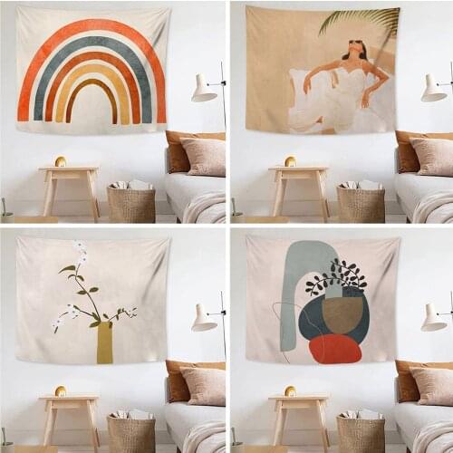 Printed Tapestry Wall Hanging Nordic Ins Style Home Living Room Bedroom Decoration Hanging Painting Take Pictures Background