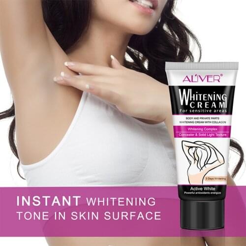 60ml Body Private Parts Whitening Moisturizing Cream With Collagen Concealer Body Cream For Underarms Neckline Elbows and Toes