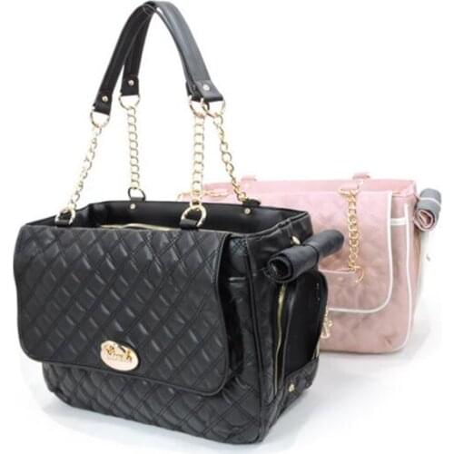 Dog Carrier Pet Cat Carrier Bag Faux Leather Mesh Breathable Dog Bag Handbag Outdside Portable Travel Carry Bags for Dog Cat