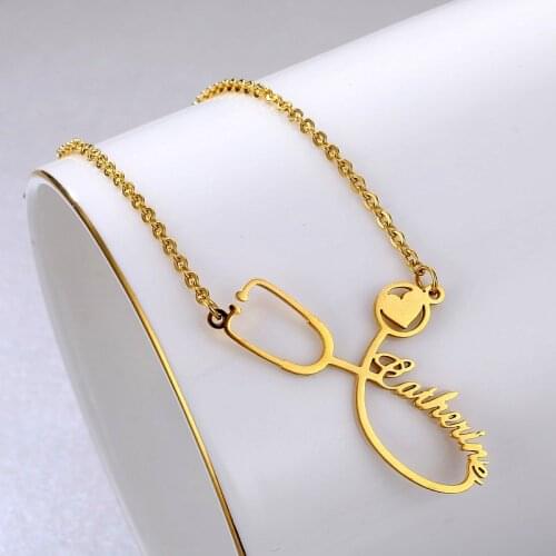 Personalized Nameplate Custom Name Necklace Stainless Steel Jewelry for Women Love Wine&Cup Necklace Wine Bottle bijoux femme