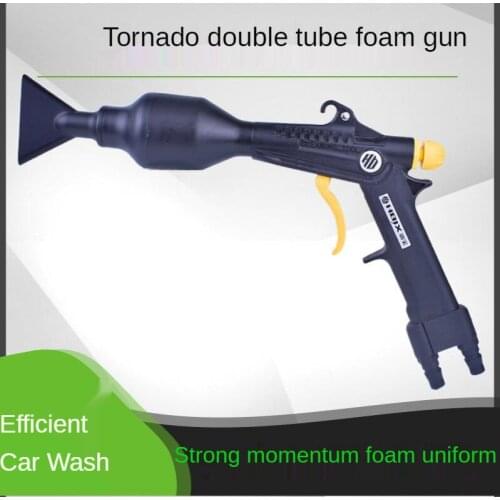 Plastic Double Tube Foam Gun Foam Nozzle Water Vapor Mixing Car Wash Quick Insert Foam Gun