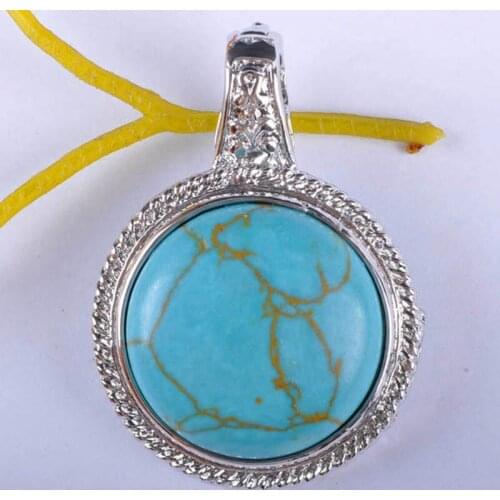 Blue Howlite Bead GEM Pendant Jewelry For Gift WS889