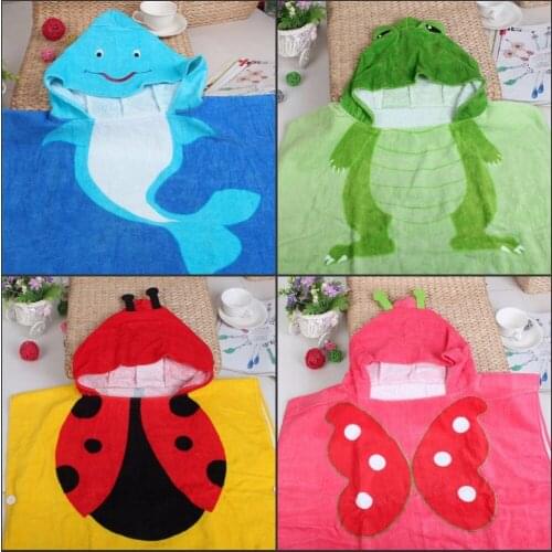Hot Cartoon Children Beach Towels High Absorben Kids Hooded Poncho Cloak Bath Towels Bathroom Toalla Playa Boys Girls Gift