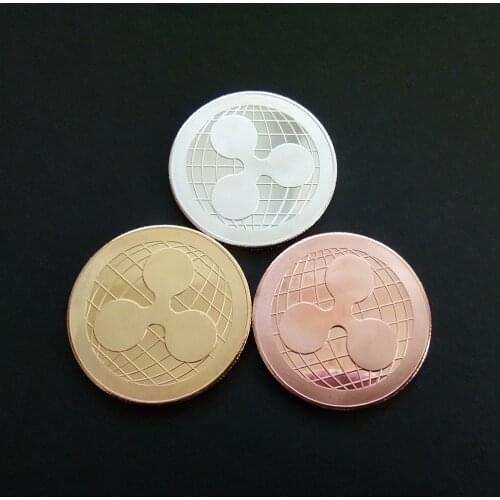 Plated Ripple Coin XRP CRYPTO Commemorative Ripple XRP Collectors Coin Craft Souvenirs Gift