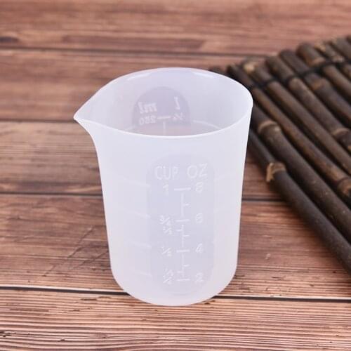 Transparent 250ML Silicone Resin Measuring Cup Mould DIY Jewelry Making Tool