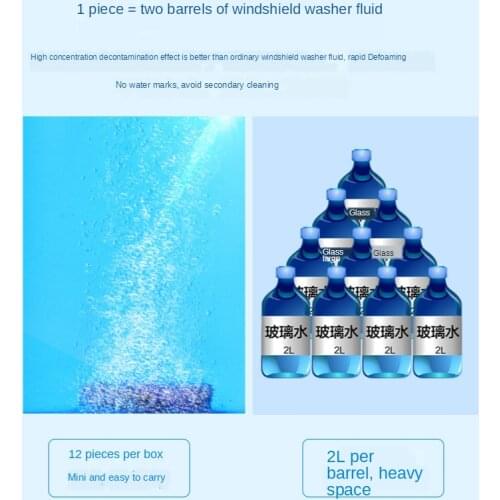 Family Car Windshield Cleaner Wiper Washer Glass Screen Detergent Fluid Solid Concentrated Effervescent Tablets Window Clean