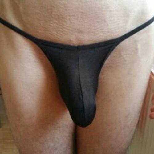 Men Briefs Sexy Low Rise See Through Underpants Solid Color Soft Thong T-Back G-String Briefs Lingerie Underwear Male Clothing