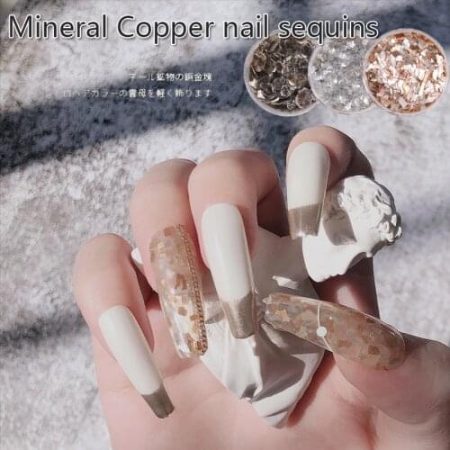 TSZS mineral Copper nail sequins Paillette Chip Nail Jewelry DIY Nail Art Design Decoration