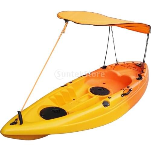 Universal Single Kayak Canoe Sun Shade Awning Canopy - Orange