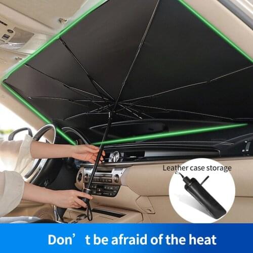 Retractable foldable portable heat-insulating protection front windshield sun-shield UV-proof cover auto parts