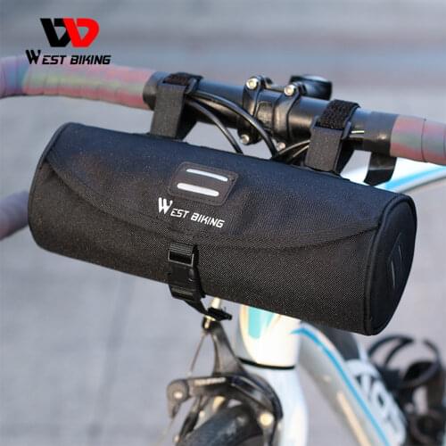 WEST BIKING Scooter Bike Bag Electric Folding Bicycle Handlebar Bag Rainproof Shockproof Multifunctional Cycling Handle Bar Bags
